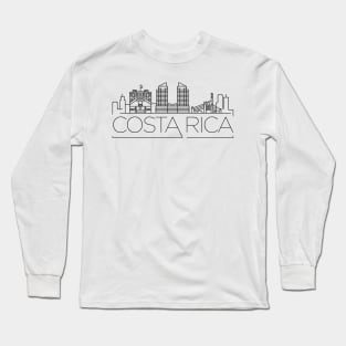 Costa Rica Minimal Skyline Long Sleeve T-Shirt